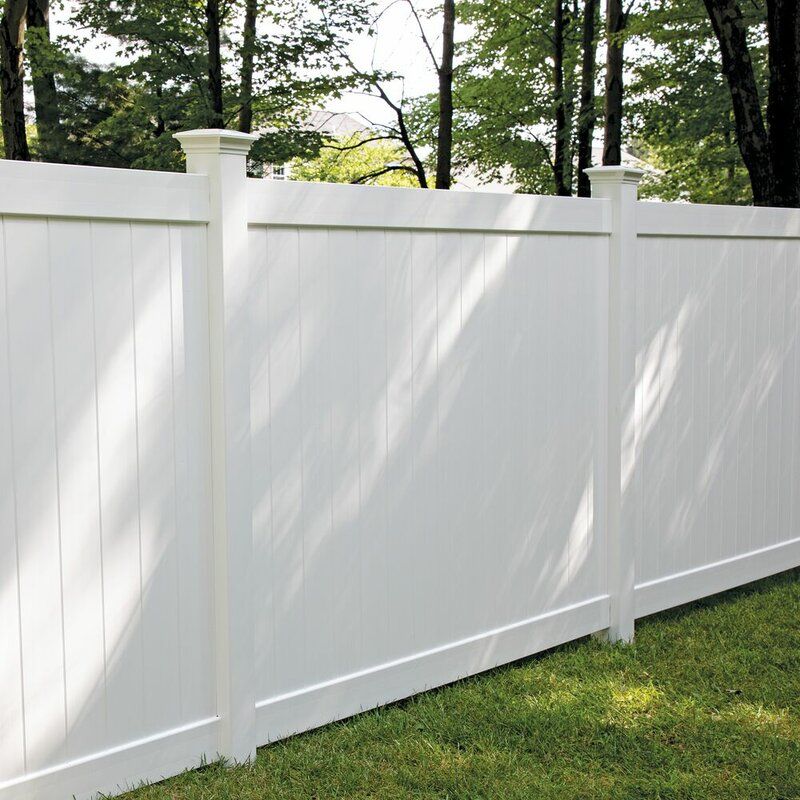 White vinyl privacy fence panels — vinyl fence repair usually means replacing a full panel